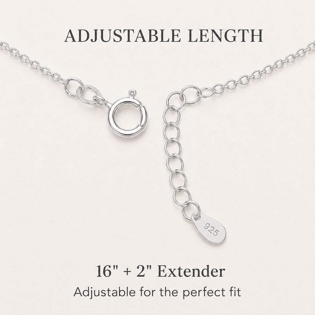 ANNA Interlocking Circle Necklace-Rhodium Plated