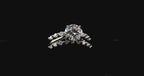 Nadia 2 CT Round Moissanite Bridal Set for Women, Hidden Halo Engagement Ring