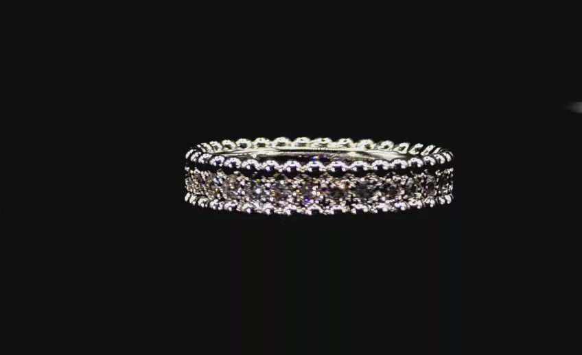 EMMA Pavé Stacking Eternity Band Ring (Brass or Sterling Silver)
