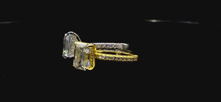 HEIRESS PAVE 4.78 CT Moissanite Engagement Ring – Timeless Elegance with Brilliant Pavé Sparkle