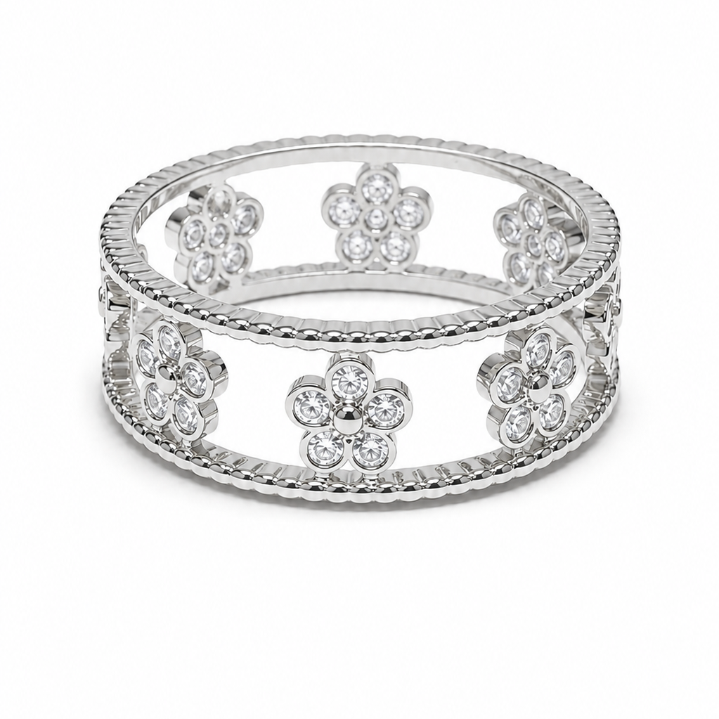 STELLA Elle Éternelle Floral Openwork Ring AAA CZ